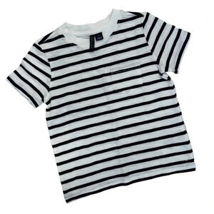 Janie and Jack Navy Striped Short Sleeve Pocket Shirt